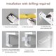 thumbnail image 4 of Estante de Baño inoxidable Montado en la Pared de 50 cm, Organizador de Ducha de Aluminio Espacial Con adhesivo, Instalación Sin Taladros para Baño, Cocina, Sala de Estar, 4 of 7