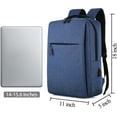 thumbnail image 4 of NIUTA Unisex USB Charging Port Oxford Cloth 15.6" Laptop Backpack, Blue, 4 of 7