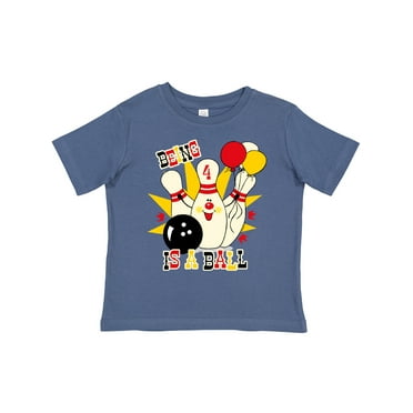Inktastic Cute Bowling Pin 4th Birthday Boys or Girls Toddler T-Shirt