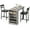 grey, variant on Extendable 3-Piece Bar Table and Chairs Set – Turnover Top Dining Table with Storage Shelves & Wide Cushions – Space-Saving Bistro Set for Small Kitchen or Apartment, Black