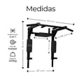 thumbnail image 3 of Barra de Dominadas, Home Gym 8 Ejercicios En 1, Soporta 400kg, Gimnasio en Casa, Fortalece Espalda Brazos y Mas, para Pared y Piso, Uso Rudo Fácil Instalación (Negro), 3 of 9