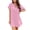 Pink dresses for women 2023, variant on Wycnly Dresses for Women Beach Casual Button Down Lapel Loose Shirt Short Dresses V-Neck Short Sleeve Solid Summer Mini Formal Dress Blue m