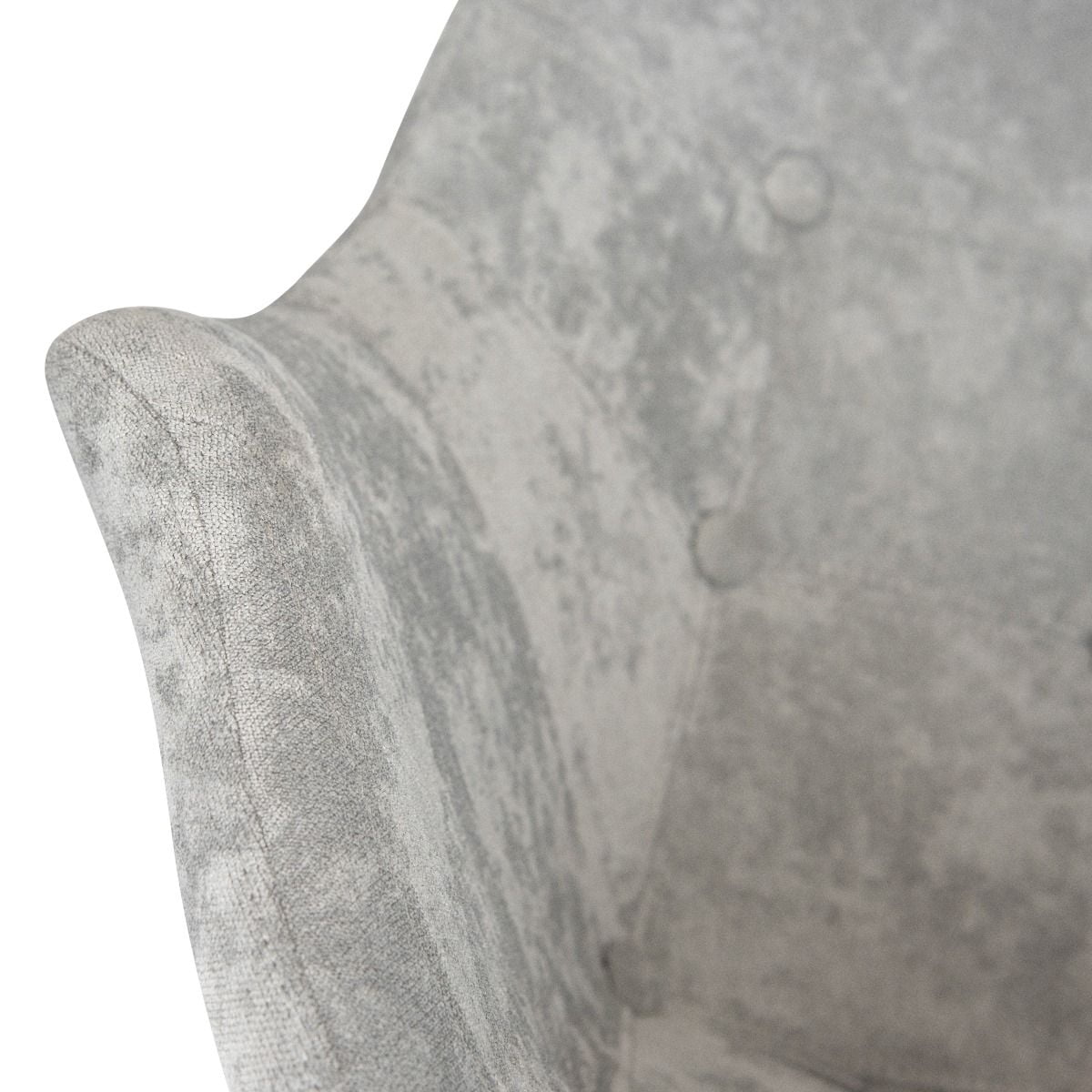 Modern Upholstered Rocking Chair – Small Accent Chair for Nursery, Kids, or Living Room | Nursing Chair with Curved Back & Wood Rocker Legs, French Silver
