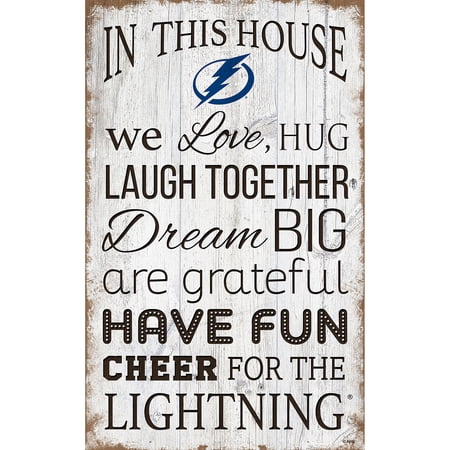 Tampa Bay Lightning 11 x 19 Team In This House Sign