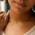 thumbnail image 2 of Victoria Triangle Charm Gold Choker Necklace, 2 of 4