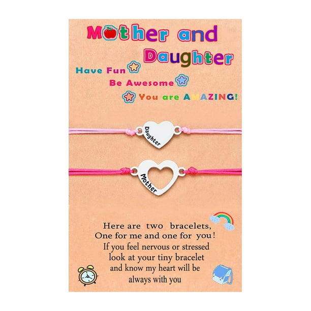 Mother Daughter Bracelet Card Set Mother Daughter'S Love Matching ...