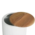 thumbnail image 6 of Christopher Knight Home Outdoor MGO Side Table with Storage, Round End Table with Acacia Wood Lid, White, 6 of 16