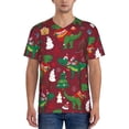 thumbnail image 4 of Haiem Hip Hop Hipster Baseball Jersey Button Down Shirts Sports Uniforms Men Women Jersey(Dinosaur Christmas Happy New Year,XX-Large), 4 of 9