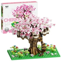 Cherry Blossom Bonsai Tree Micro Building Set, 628 Pieces Flowers Tree House Model Block Gift Sets