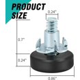 thumbnail image 3 of shiyou-32 Pcs Metric M6 Adjustable Furniture Levelers, Leveling Feet Screw in Chair Feet with T-Nuts Table Chair Leveler Furniture Glide Leveling Feet for Table, Cabinets, Chairs, Stool Legs, 3 of 4