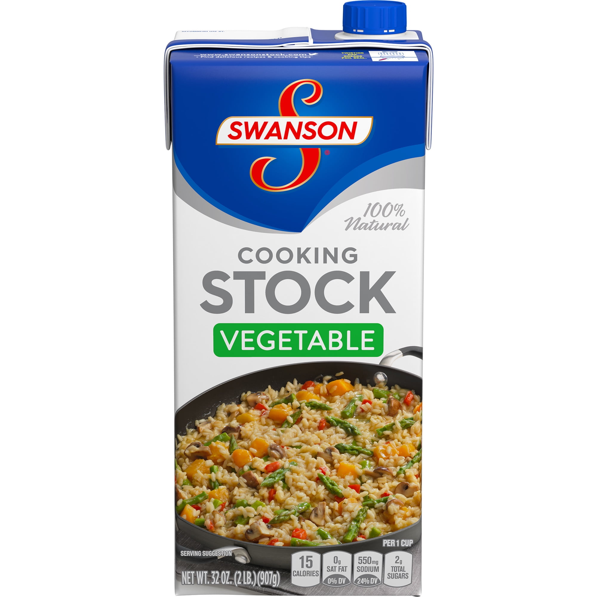 Swanson Vegetable Stock, 32 oz. Carton