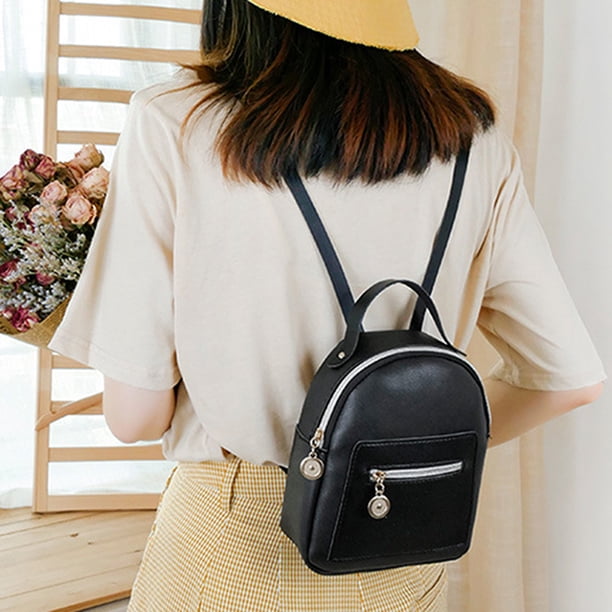 Women Leather Backpack Mini Soft Touch Multi-Function Small Brand Designer Fashion Women Backpack Mini Soft Touch Multi  main image 2