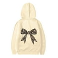 thumbnail image 4 of Tiijoy Toddler Girls Hoodie Leopard Bow Print Long Sleeve Hooded Sweatshirt, Sizes 3-4T, 4 of 4