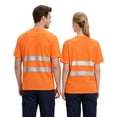 thumbnail image 5 of Domuza Men High Visibility Reflective Work T‑Shirt, Class 3 Hi‑Vis Safety Shirt, Quick‑Dry Mesh Short Sleeve Top, Protective Workwear for Construction, 5 of 8
