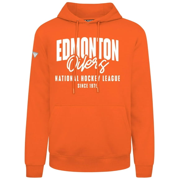 Men's Levelwear  Orange Edmonton Oilers Podium Response Pullover Hoodie