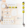 thumbnail image 3 of Tablero ocupado de de 2 uds., accesorios de bricolaje, Material de habilidad fina, tablero sensorial educativo temprano para entrenamiento de juegos, interacción Madera Amarilla Macarena tablero ocupado, 3 of 4