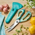 thumbnail image 2 of The Pioneer Woman 7-in-1 Kitchen Shears with Blade Cover, Teal Speckle, 2 of 5