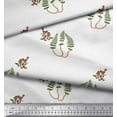 thumbnail image 2 of Soimoi Silk Fabric Leaves,Bird & Floral Block Print Fabric by The Yard 42 Inch Wide, 2 of 3
