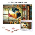 thumbnail image 6 of 1000 PCS Sunflowers and Roosters Wooden puzzles for adults 1000 pieces,Unique and Beautiful Design,Enjoy the puzzle solving process,Funny Rustic Life Stress relieving puzzle,Stress relieving pleasure, 6 of 6