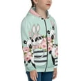 thumbnail image 5 of Pofeuu Cute Panda Print Teenage Zipper Hoodie Sweatshirts Hooded Casual Jackets With Pocket For Boys Girls-Small, 5 of 6