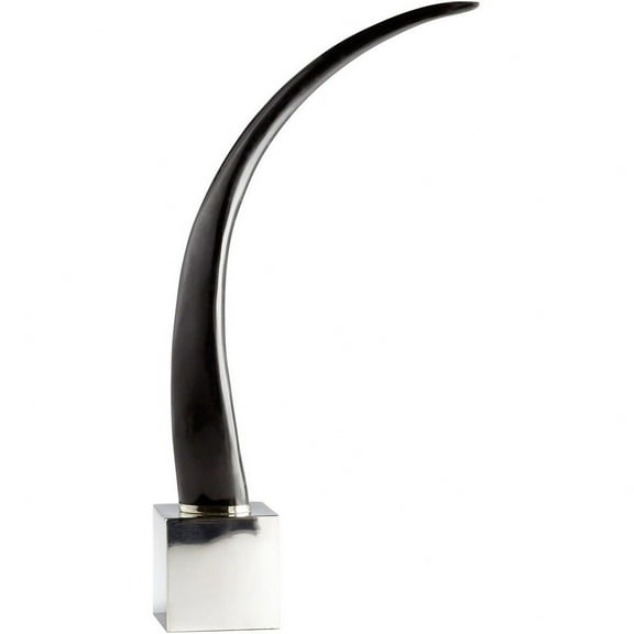 Cyan Design 08861 Blackthorne Horn And Stainless Steel Animal Horn Statue - Nickel