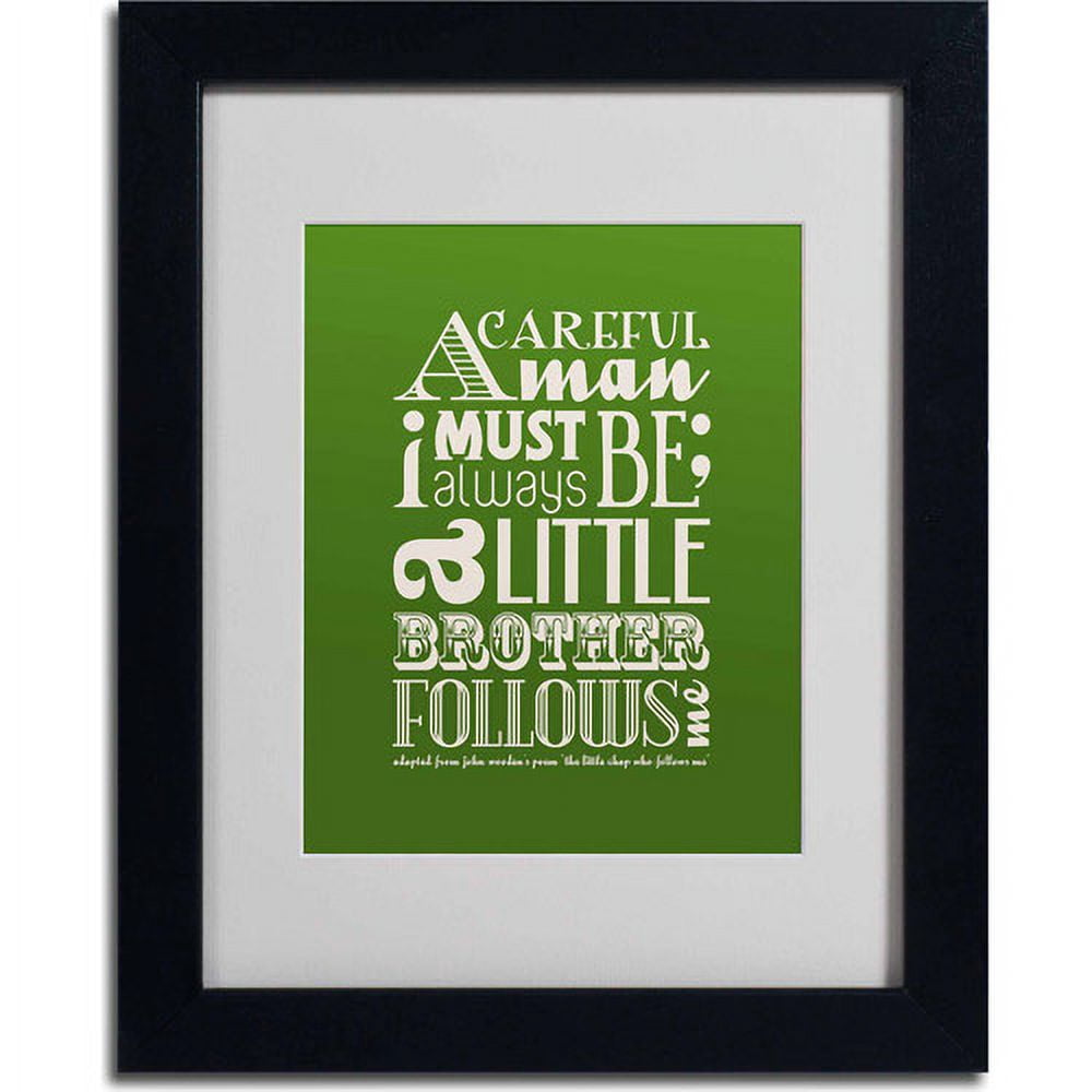 Trademark Fine Art "Little Brother II" Canvas Art by Megan Romo, Black Frame