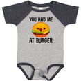 thumbnail image 3 of Inktastic You Had Me at Burger Boys or Girls Baby Bodysuit, 3 of 5