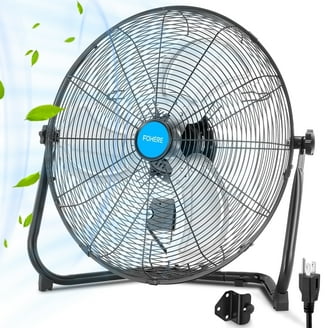 24" High Velocity 2-Speed Drum Floor Fan For Warehouse, Garage, Factory - 110V