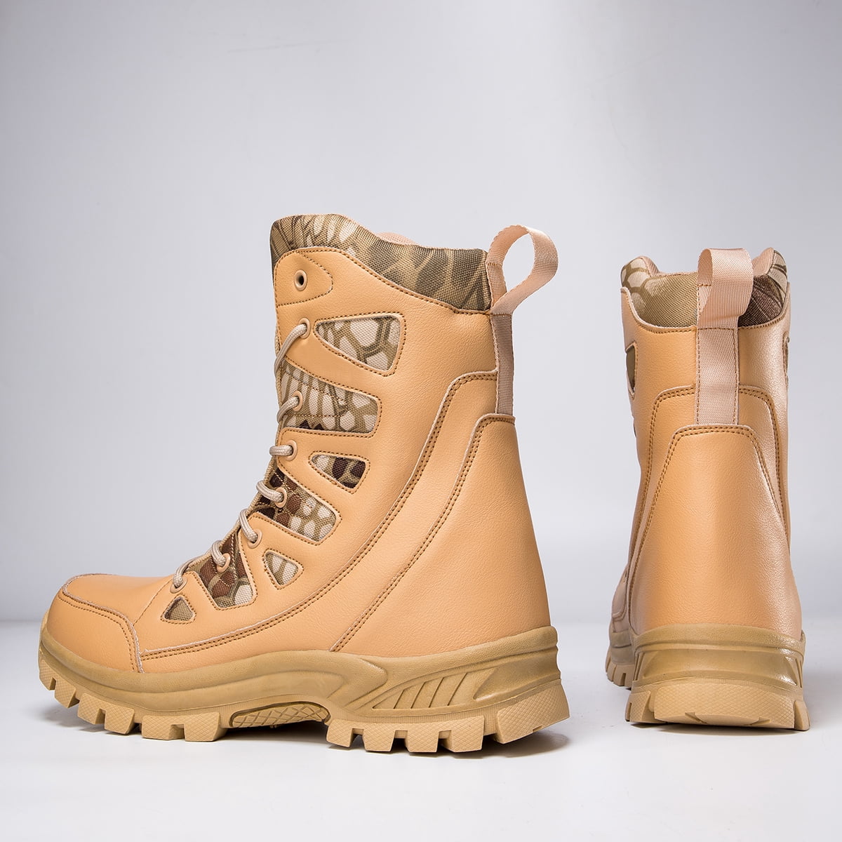 VOVORY Winter Warm Mens Snow Boots Male Lightweight Hiking Desert Boots Outdoor Sport Walking Shoes for Women