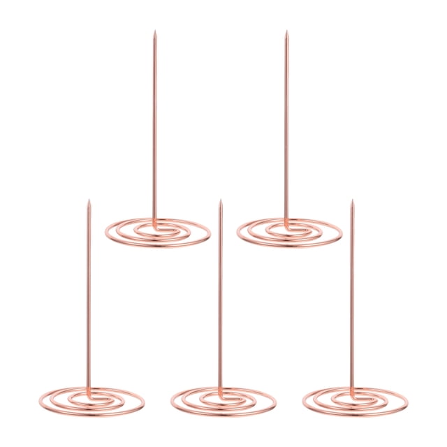 KAKOWELY metal bill fork 5pcs Durable Metal Menu Insert Holder For Restaurants Receipts Organizer Receipt Spike Bill Holder Convenient Bills Holder Multipurpose Check Holder Receipt Holder