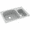 Tahiti Gray, variant on Swan Solid Surface Kitchen Sink (33" x 22") with 4 Faucet Holes