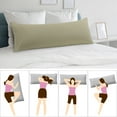 thumbnail image 3 of Unique Bargains 2 Packs Microfiber Solid Body Pillow Cover Khaki 20" x 60", 3 of 8