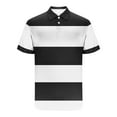 thumbnail image 4 of Mens Big and Tall T-Shirts S-5X Plus Size Short Sleeve Golf Shirts Casual Pullover Button Collared Color-Block Breathable Workout Tees Tops, 4 of 4