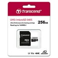 thumbnail image 2 of Transcend 340S - Flash memory card - 256 GB - A2 / Video Class V30 / UHS-I U3 / Class10 - microSDXC, 2 of 3