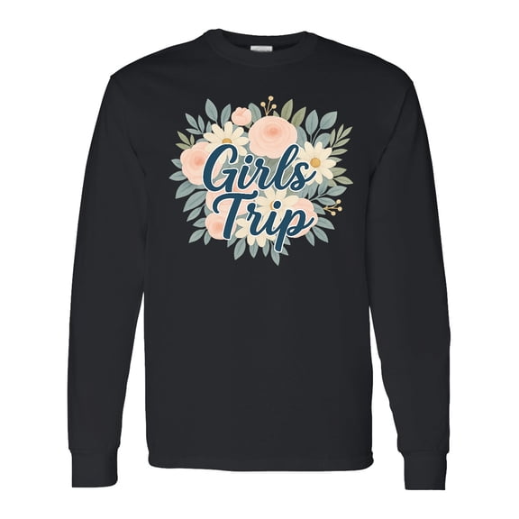 Inktastic Girls Trip Floral Design Long Sleeve T-Shirt