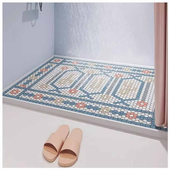 Loofah Shower Mat, Comfort PVC Massage Bathroom Floor Mat,Anti Mould Non Slip Bathroom Mats Quick Dry for Inside Shower