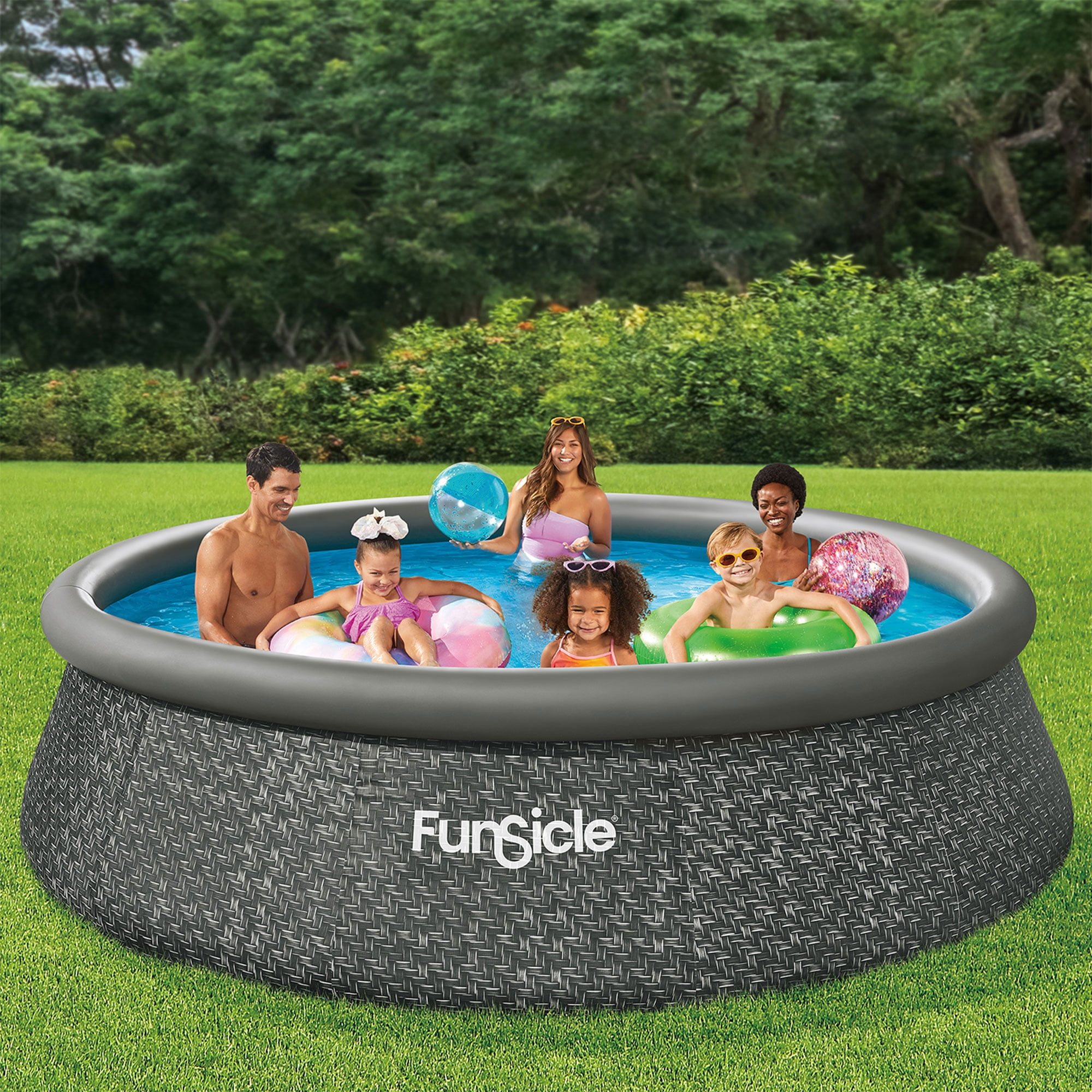 Funsicle 10ft x 30in Outdoor Inflatable Quick Set Easy Swim