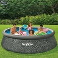 thumbnail image 6 of (Open Box) Funsicle 12' x 36" QuickSet Ring Top Above Ground Pool, Herringbone, 6 of 8
