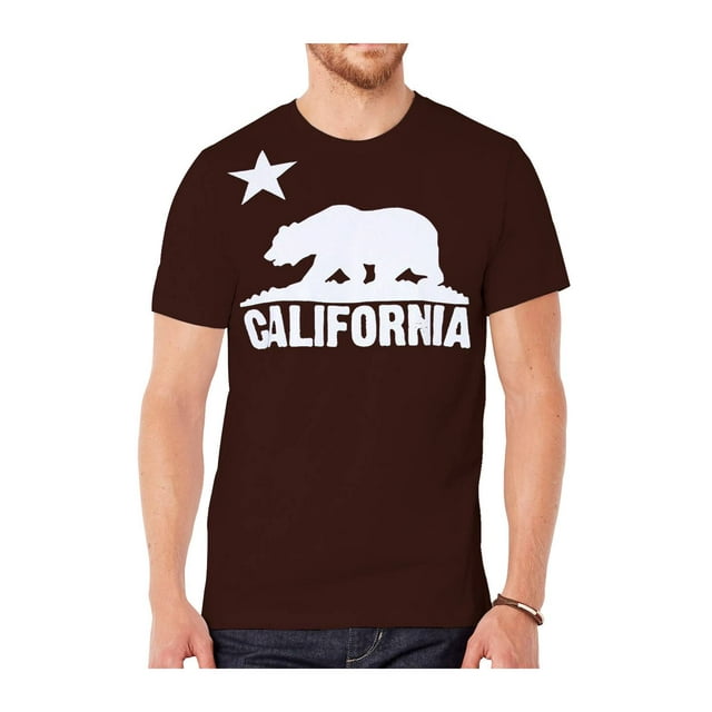 Mens Short-Sleeve Men's California Bear Logo T-Shirt - Brown - Small