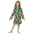 thumbnail image 6 of FORMRS Niños Bathrobe Unisex Hooded Robe Soft Plush Pajamas Sleepwear, Size 2-3T, Orange Leaves, 6 of 7