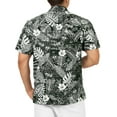 thumbnail image 4 of HAPPY BAY Men's Hawaiian Shirts Short Sleeve Button Down Shirt Mens Casual Shirts Vacation Tropical Beach Summer Party Shirts for Men Funny 3XL Floral, Black, 4 of 5