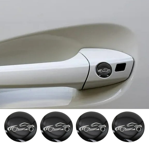 4Pcs 20mm Car Door Keyhole Cover Universal Car Door Key Hole Protection Sticker Decal Self Adhesive Decal Auto Accessories