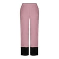 thumbnail image 3 of UYISJ Corduroy Pants for Women High Waist Harem Pant with Pockets Wide Leg Loose Comfy Trousers Fall Trendy Outfits Pink XL, 3 of 5