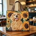 thumbnail image 5 of Quilted Tote Bag Fashion Pattern Design Embroidered Large Capacity Soft Shoulder Handbag Portable Casual Purse For Women Daily Shopping Office Travel Use, 5 of 5
