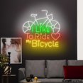 thumbnail image 2 of Craftnamesign I Like To Ride My Bicycle Led Sign Wall Art, Bicycle Neon Light For Wall Decor, 2 of 5