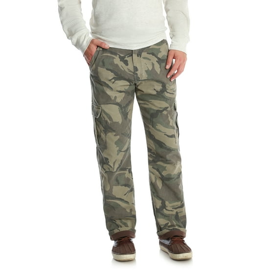 wrangler men's fleece lined cargo pant