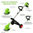 thumbnail image 6 of Electric Weed Trimmer,650W Powerful Motor Weed Eaters,Adjustable Length Weed Wackers & Grass Trimmer with Upgraded Wheels,Perfect Lawn Edger for Yard Garden,2 Batteries and 3 Types Blades, 6 of 10