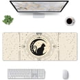 thumbnail image 3 of Black Cat Boho Gaming Mouse Pad Large Mousepad Office XL Extended Desk Mat Non-Slip Rubber Base for Office Home 31.5x11.8 Inch, 3 of 6