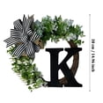 thumbnail image 3 of Coronas de puerta de entrada Jhomerit, únicas y a la moda, con apellidos, para todo el año, con lazo, 15 decoraciones artificiales para el hogar, ideales para fiestas en la granja (J), 3 of 6