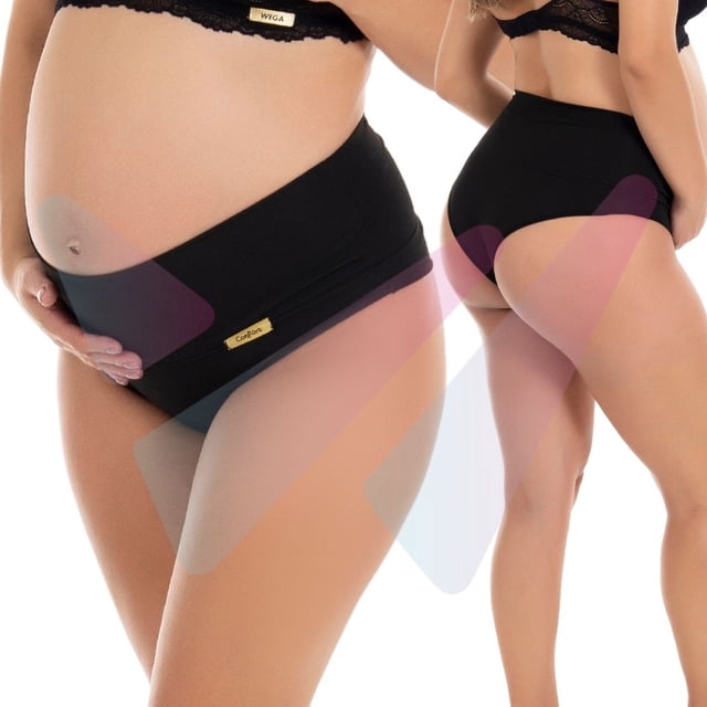 Kit 3 Bragas de maternidad posparto Bragas cómodas para embarazadas Lencería de mujer Embarazo Tanga Suplex Maternidad Doble pretina Deng Xun unisex